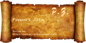 Peppert Zita névjegykártya